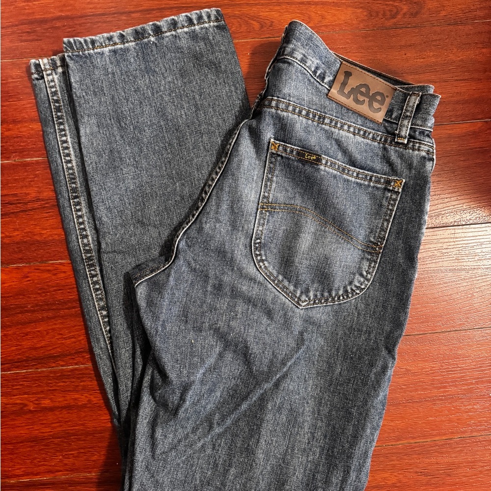 Lee Men's Dark Blue Straight Jeans